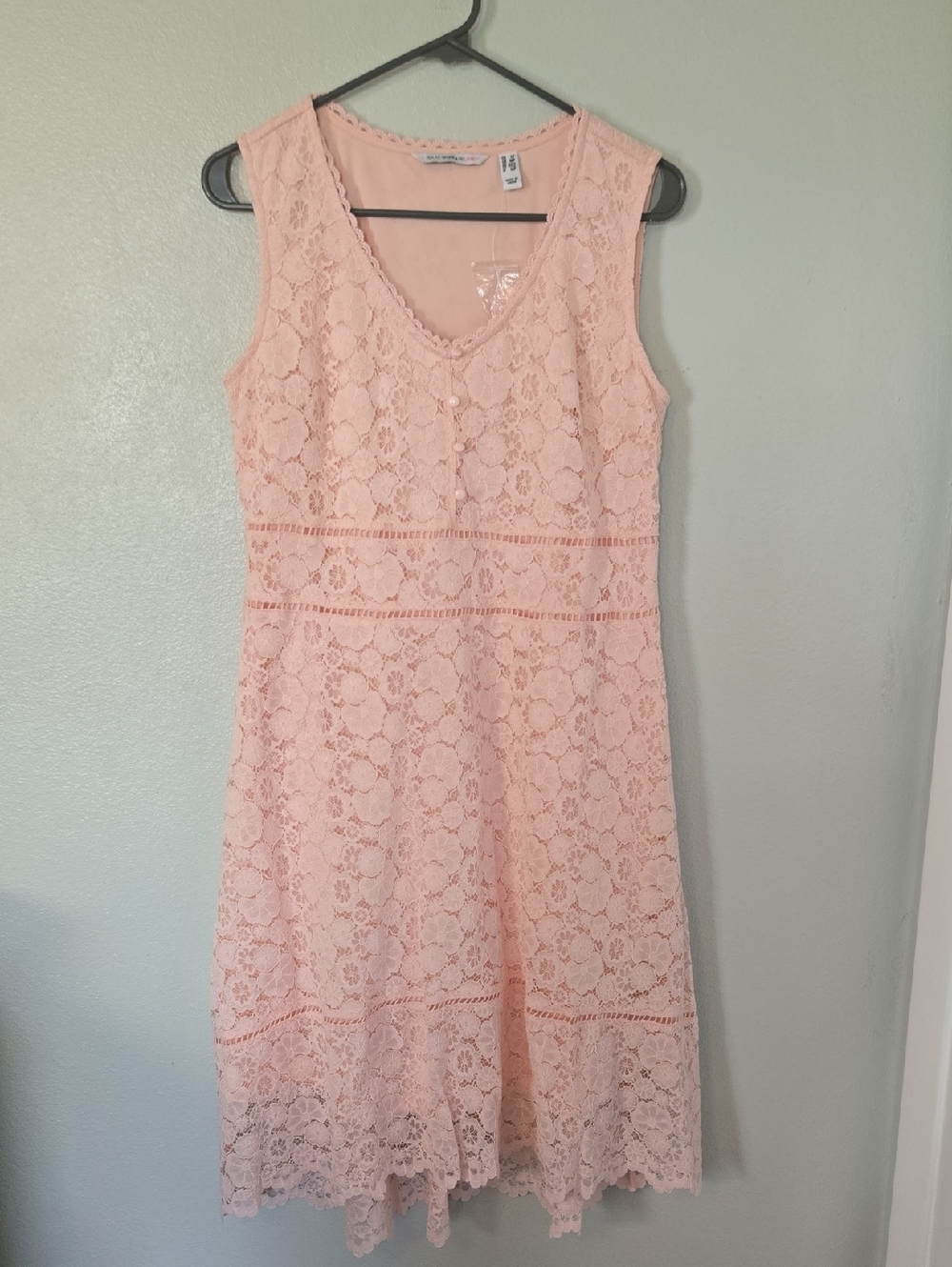 Isaac Mizrahi Live! | NWOT Pink Lace Midi Sleeveless Dress Size Small Petite